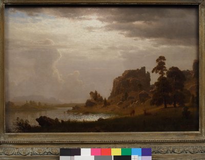 On the Sweetwater Near the Devils Gate, Nebraska by Albert Bierstadt